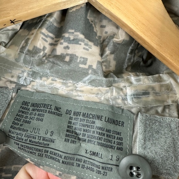 Orc Industries Improved Rainsuit Parka Wet Weather Jacket ACU Pattern XS - Picture 4 of 9